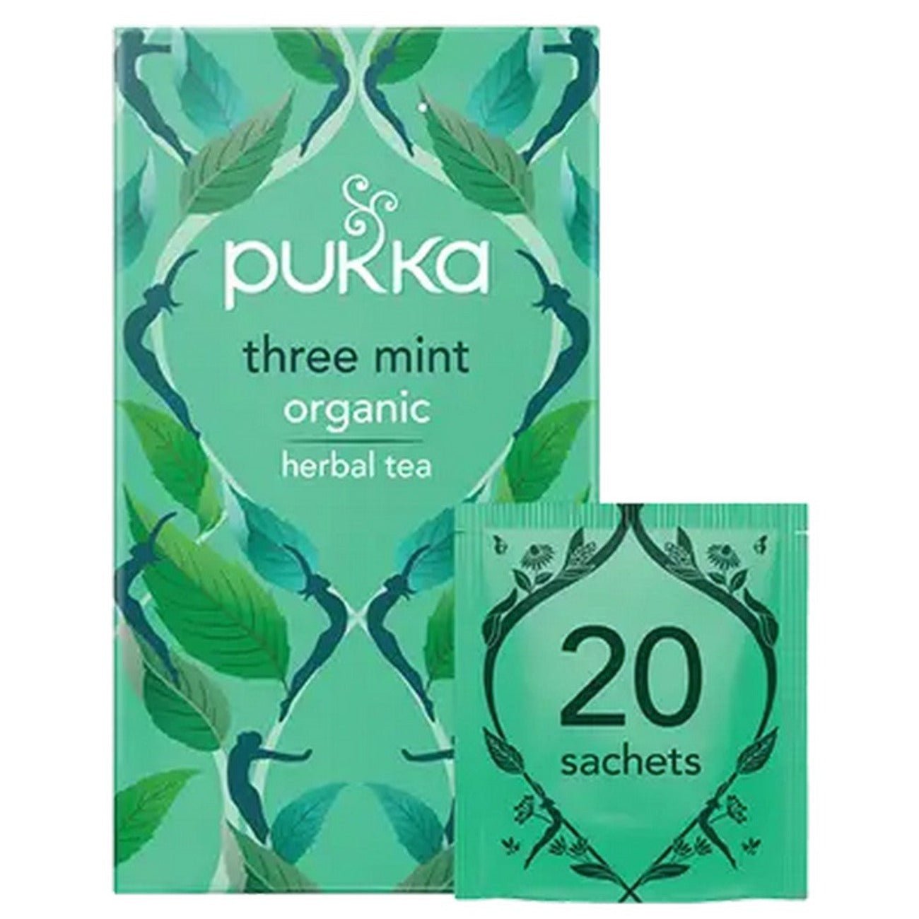 Three Mint 20 Sachets - Pukka Herbs - Herbal tea - Eco Natural Products
