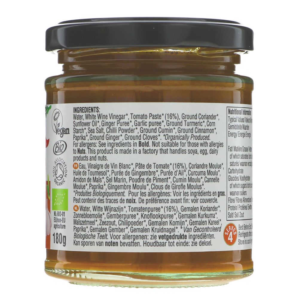 Tikka Masala India Curry Pastes 180g [BLACK FRIDAY] - Eco Natural Products - Geo Organics - Curry Pastes