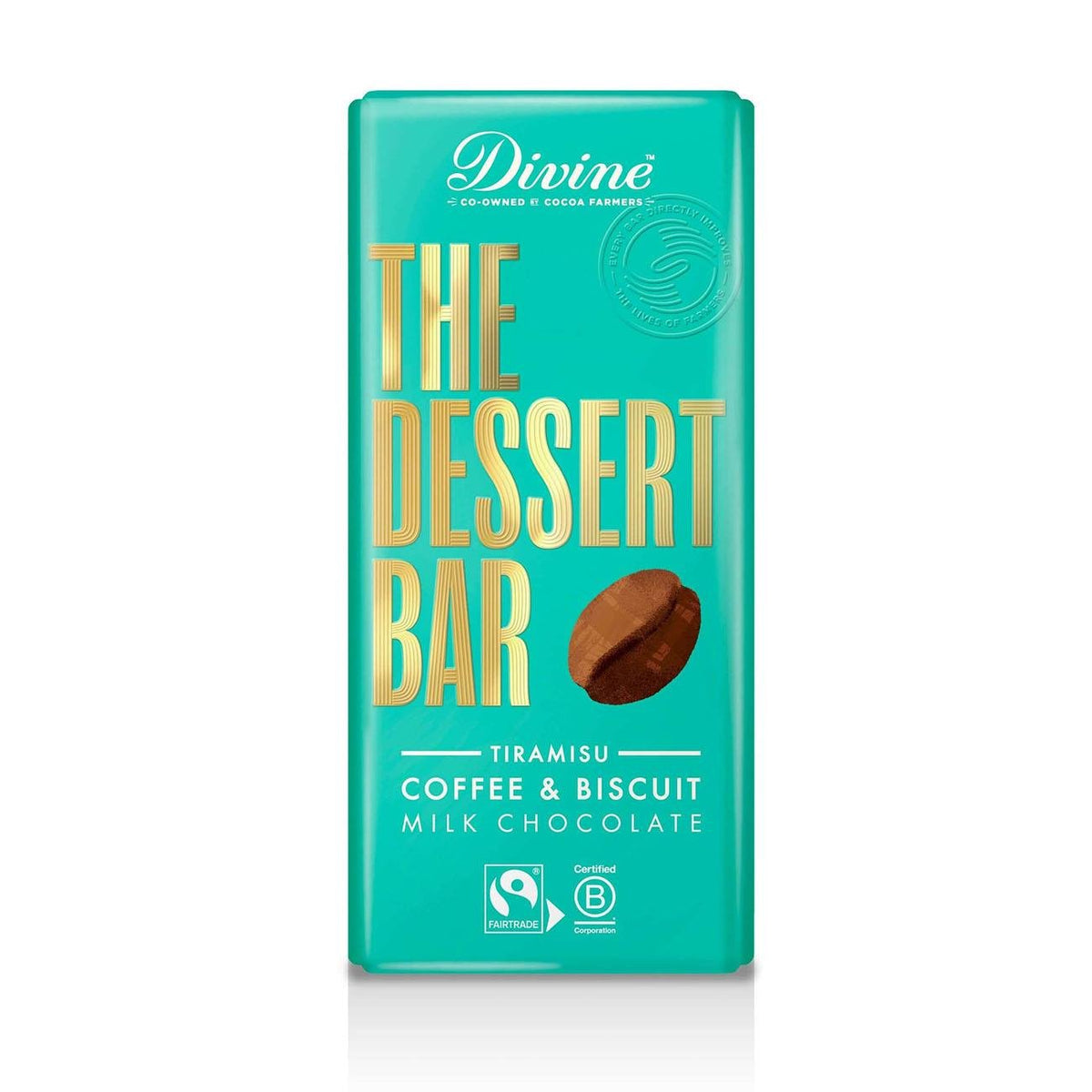Tiramisu Coffee and Biscuit Milk Chocolate Bar 180g - Divine Chocolate - Chocolate - Eco Natural Products