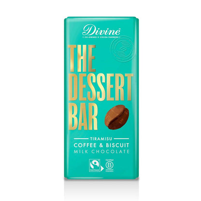 Tiramisu Coffee and Biscuit Milk Chocolate Bar 180g - Divine Chocolate - Chocolate - Eco Natural Products