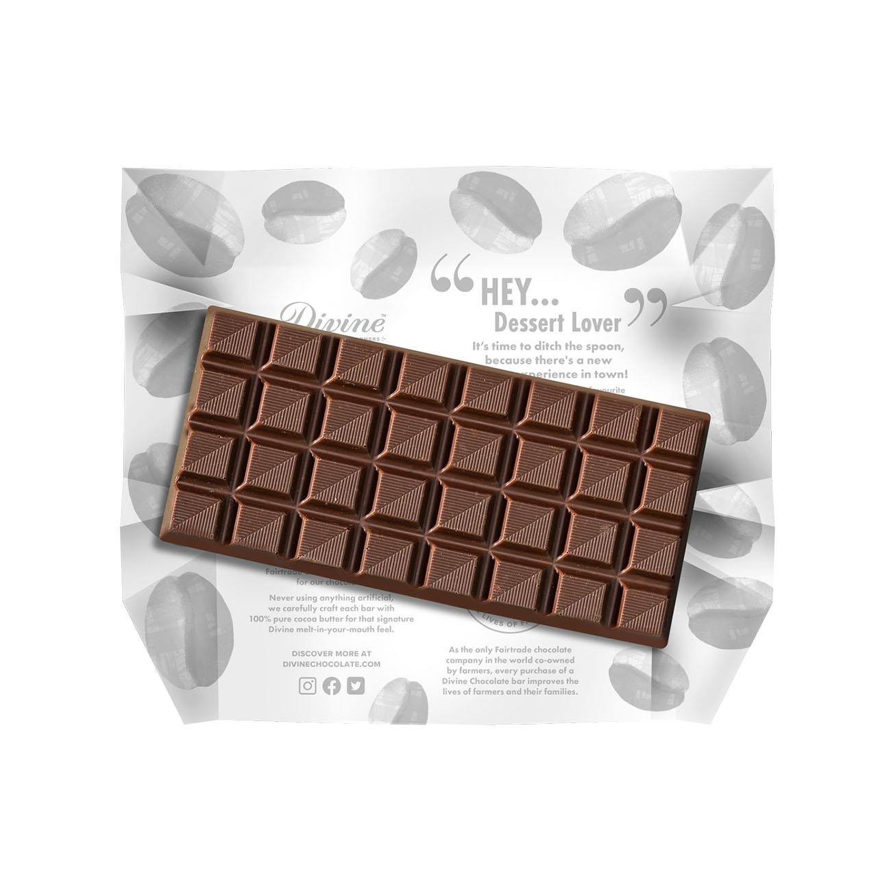 Tiramisu Coffee and Biscuit Milk Chocolate Bar 180g - Divine Chocolate - Chocolate - Eco Natural Products