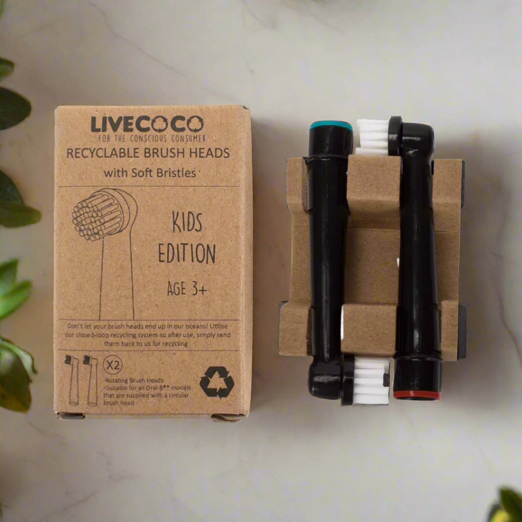 Toothbrush Heads Recyclable Kids Edition 2 Pack - LiveCoco - Toothbrush Head - Eco Natural Products