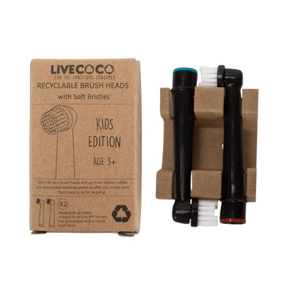 Toothbrush Heads Recyclable Kids Edition 2 Pack - LiveCoco - Toothbrush Head - Eco Natural Products