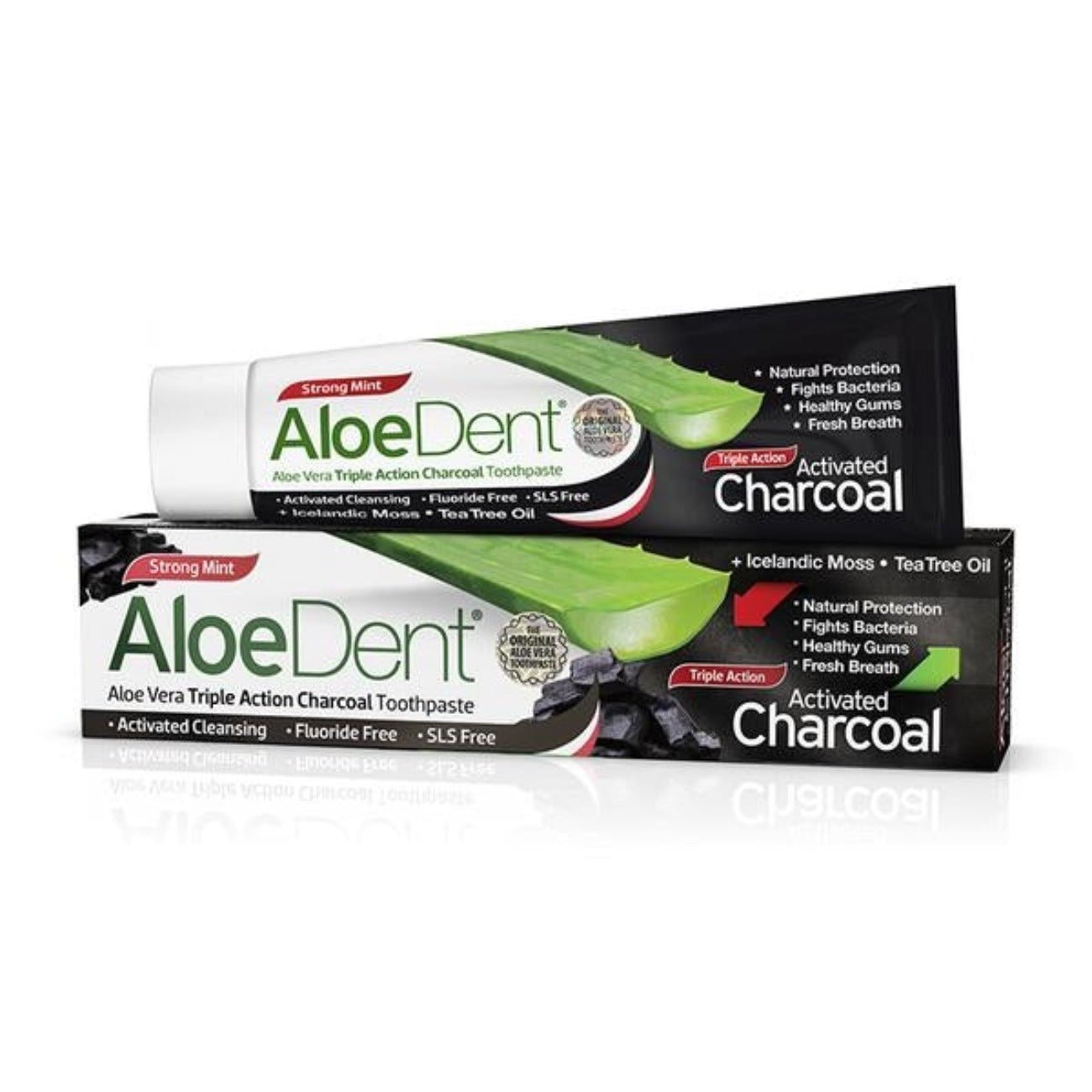 Toothpaste Activated Charcoal 100ml [BLACK FRIDAY] - Eco Natural Products - Aloe Dent - Toothpaste