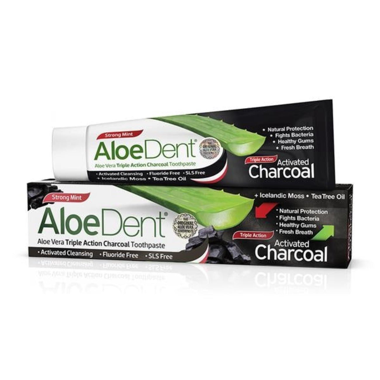 Toothpaste Activated Charcoal 100ml - Aloe Dent - Toothpaste - Eco Natural Products