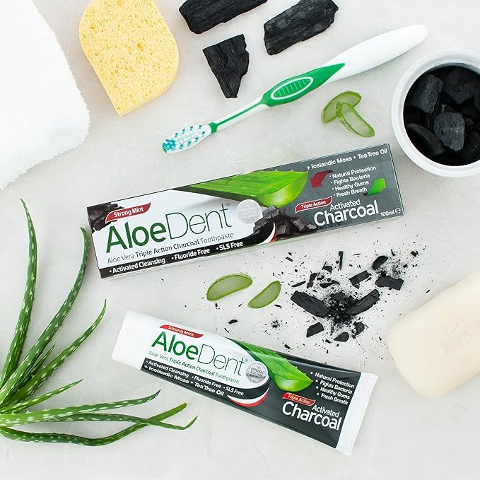Toothpaste Activated Charcoal 100ml - Aloe Dent - Toothpaste - Eco Natural Products