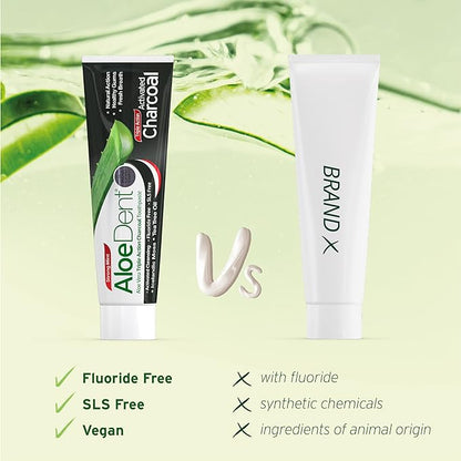 Toothpaste Activated Charcoal 100ml - Aloe Dent - Toothpaste - Eco Natural Products