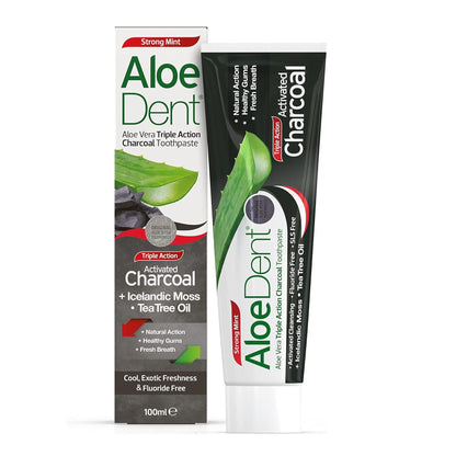 Toothpaste Activated Charcoal 100ml - Aloe Dent - Toothpaste - Eco Natural Products