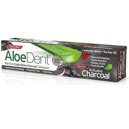 Toothpaste Activated Charcoal 100ml - Aloe Dent - Toothpaste - Eco Natural Products