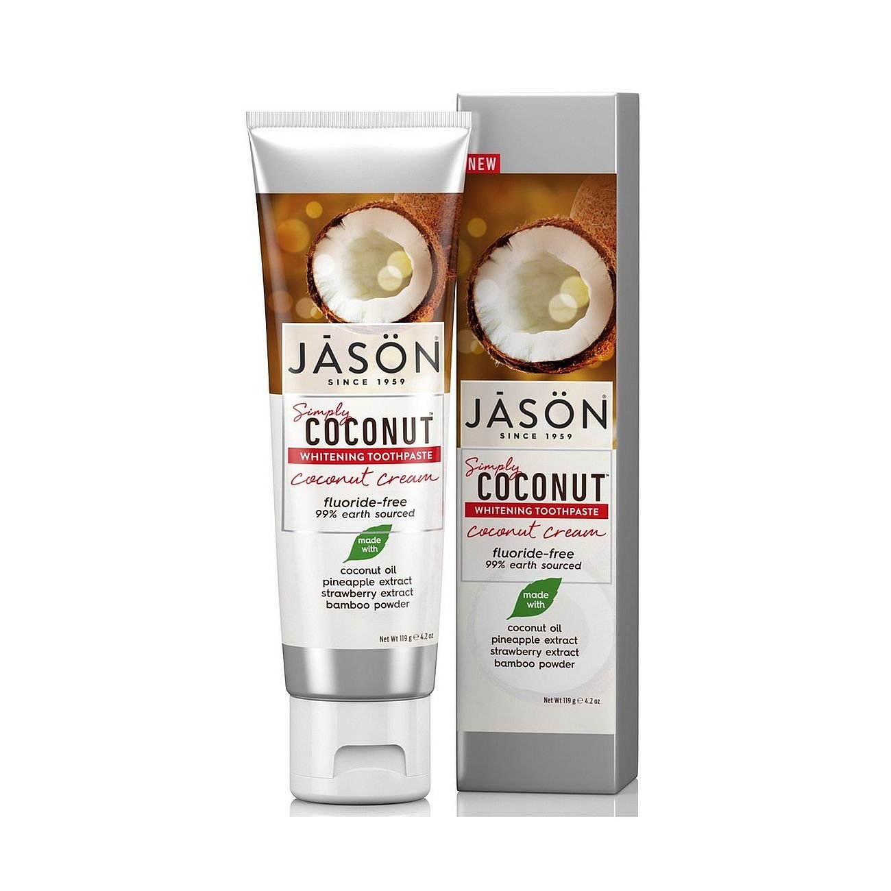 Toothpaste Coconut Cream Whitening 119g [BLACK FRIDAY] - Eco Natural Products - Jason - Toothpaste