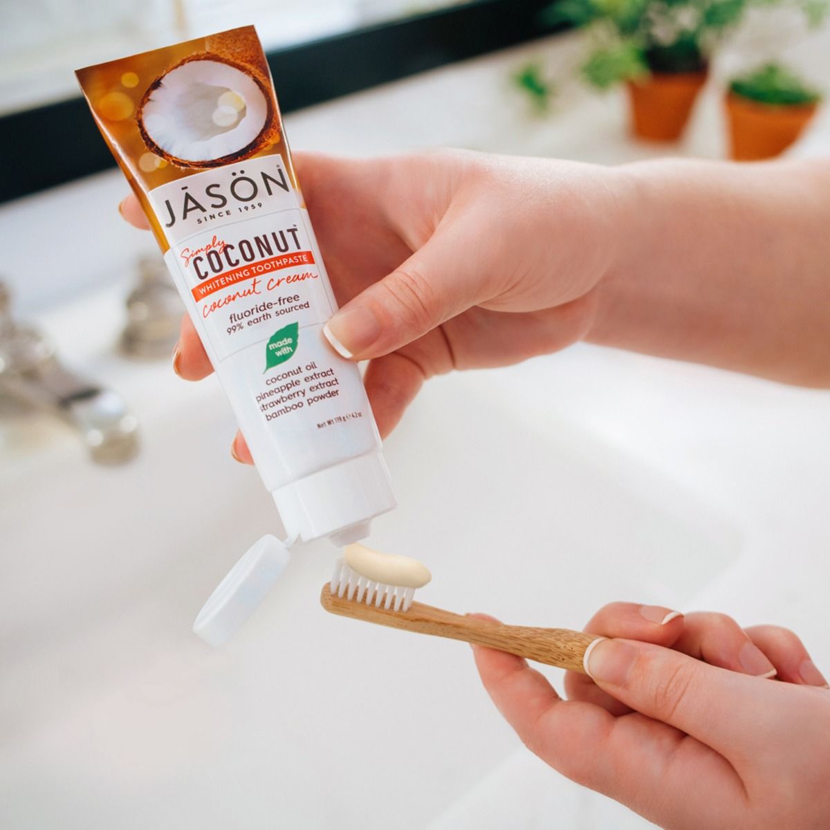 Toothpaste Coconut Cream Whitening 119g - Jason - Toothpaste - Eco Natural Products
