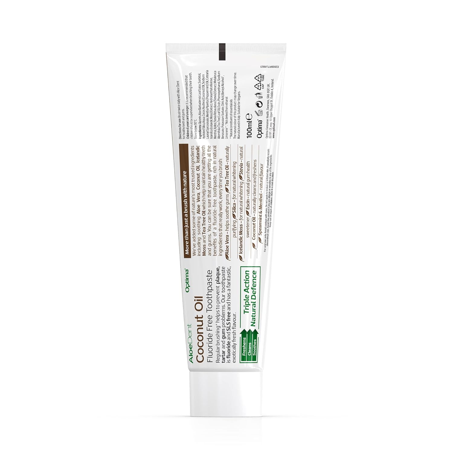 Toothpaste Coconut Oil 100ml - Aloe Dent - Toothpaste - Eco Natural Products