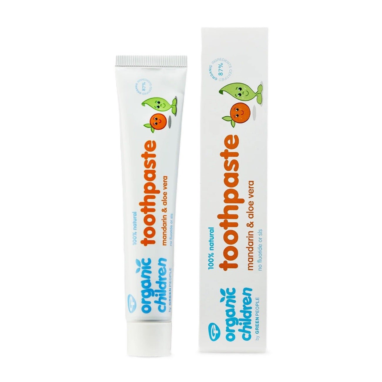 Toothpaste Fluoride Free Children Mandarin & Aloe Vera 50ml [BLACK FRIDAY] - Eco Natural Products - Green People - Toothpaste