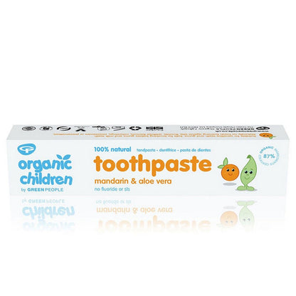 Toothpaste Fluoride Free Children Mandarin & Aloe Vera 50ml - Green People - Toothpaste - Eco Natural Products