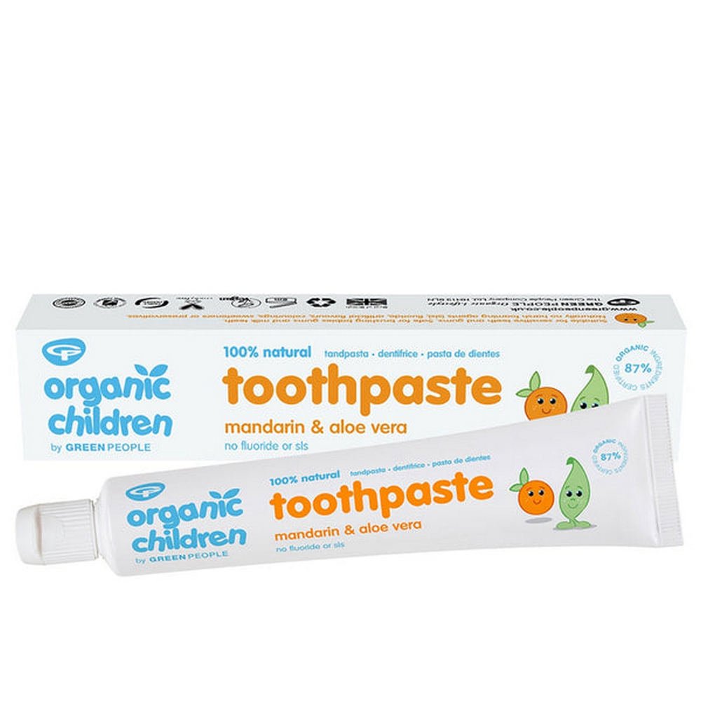 Toothpaste Fluoride Free Children Mandarin & Aloe Vera 50ml - Green People - Toothpaste - Eco Natural Products