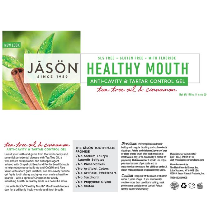 Toothpaste Gel Healthy Mouth Tartar Control Anti - Cavity 170g - Jason - toothpaste gel - Eco Natural Products