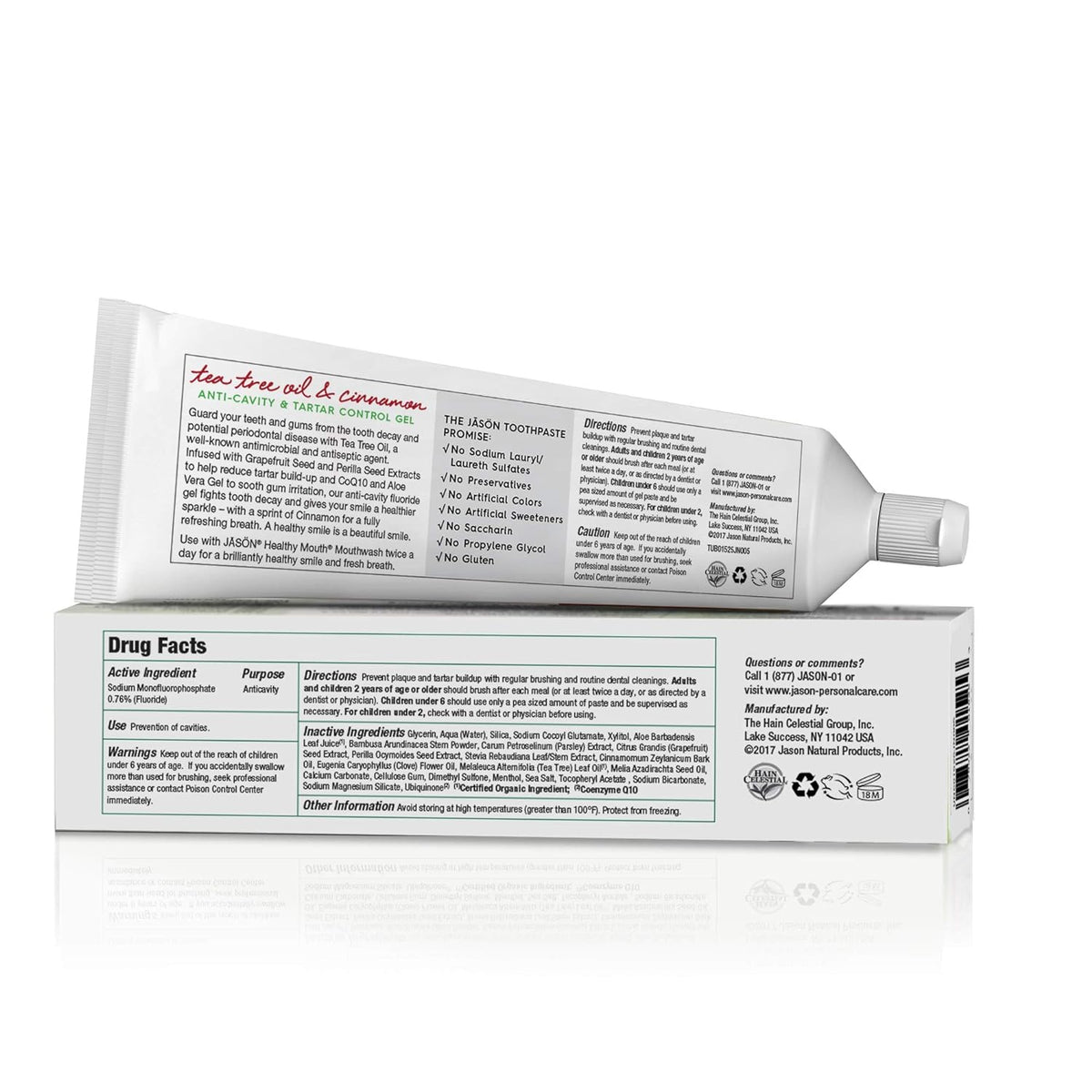 Toothpaste Gel Healthy Mouth Tartar Control Anti - Cavity 170g - Jason - toothpaste gel - Eco Natural Products