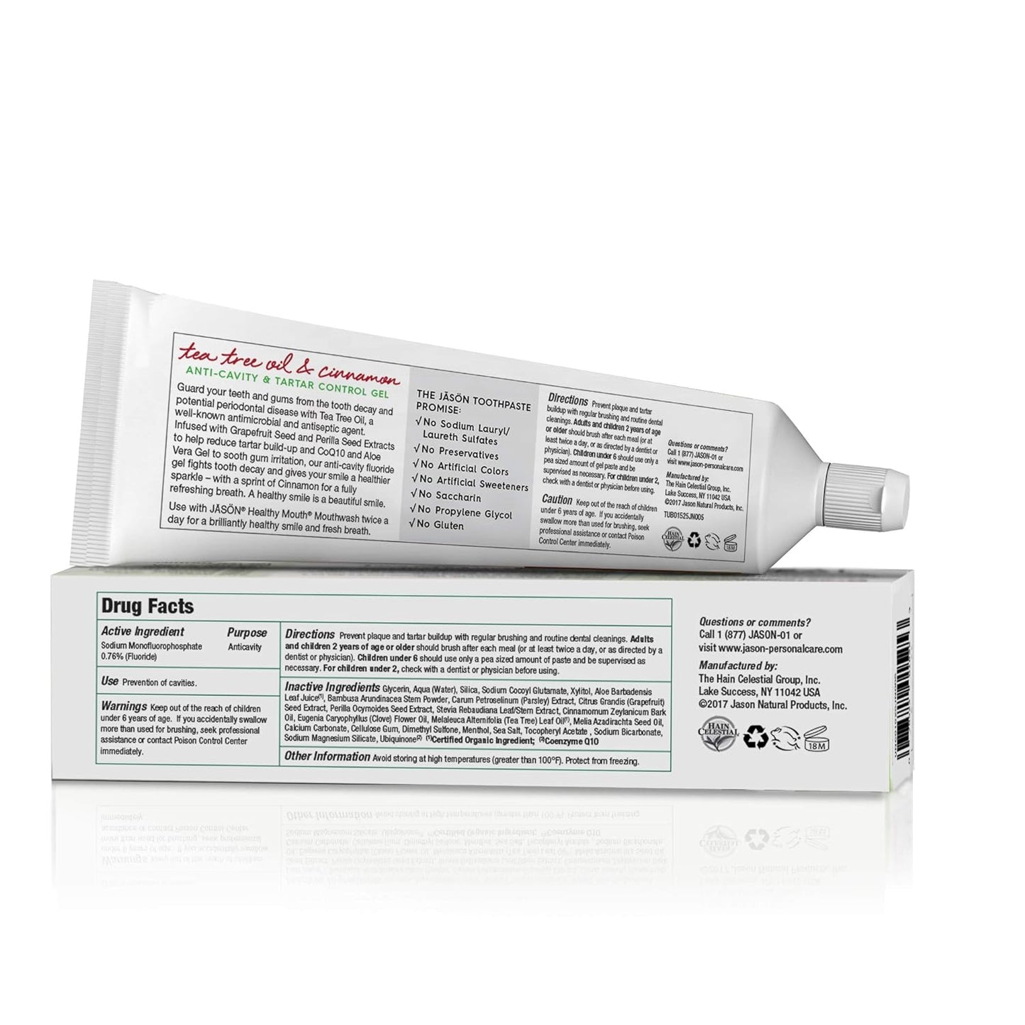 Toothpaste Gel Healthy Mouth Tartar Control Anti - Cavity 170g - Jason - toothpaste gel - Eco Natural Products