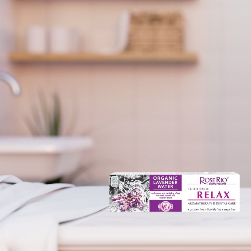 Toothpaste Relax with Lavender Water 65ml - Rose Rio - Toothpaste - Eco Natural Products