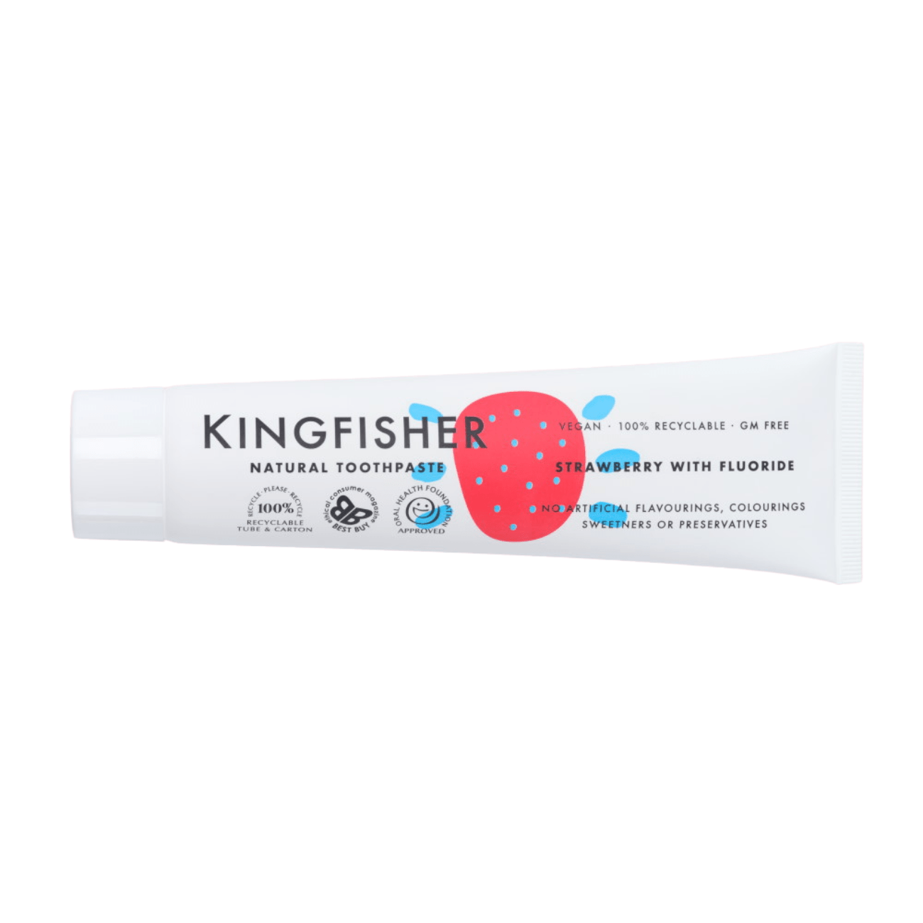 Toothpaste Strawberry with Fluoride 100ml - Kingfisher - Toothpaste - Kingfisher