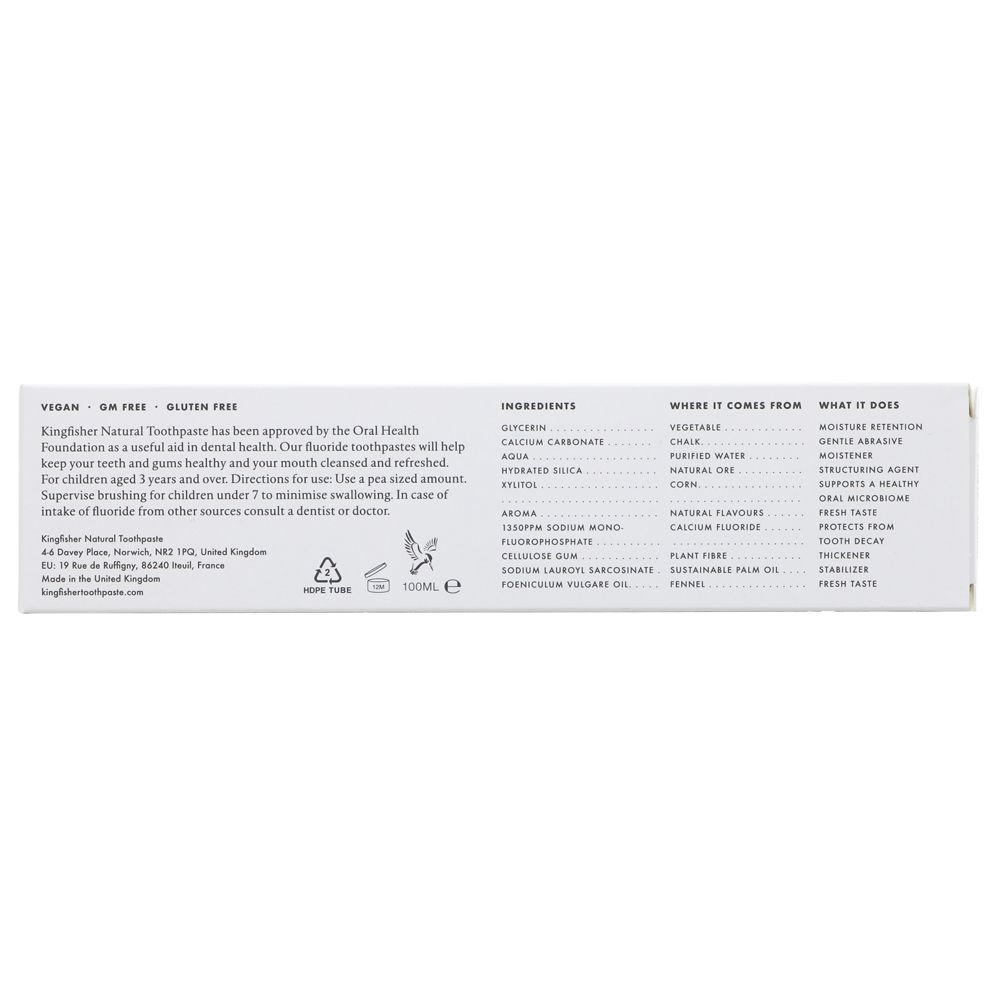 Toothpaste Strawberry with Fluoride 100ml - Kingfisher - Toothpaste - Kingfisher