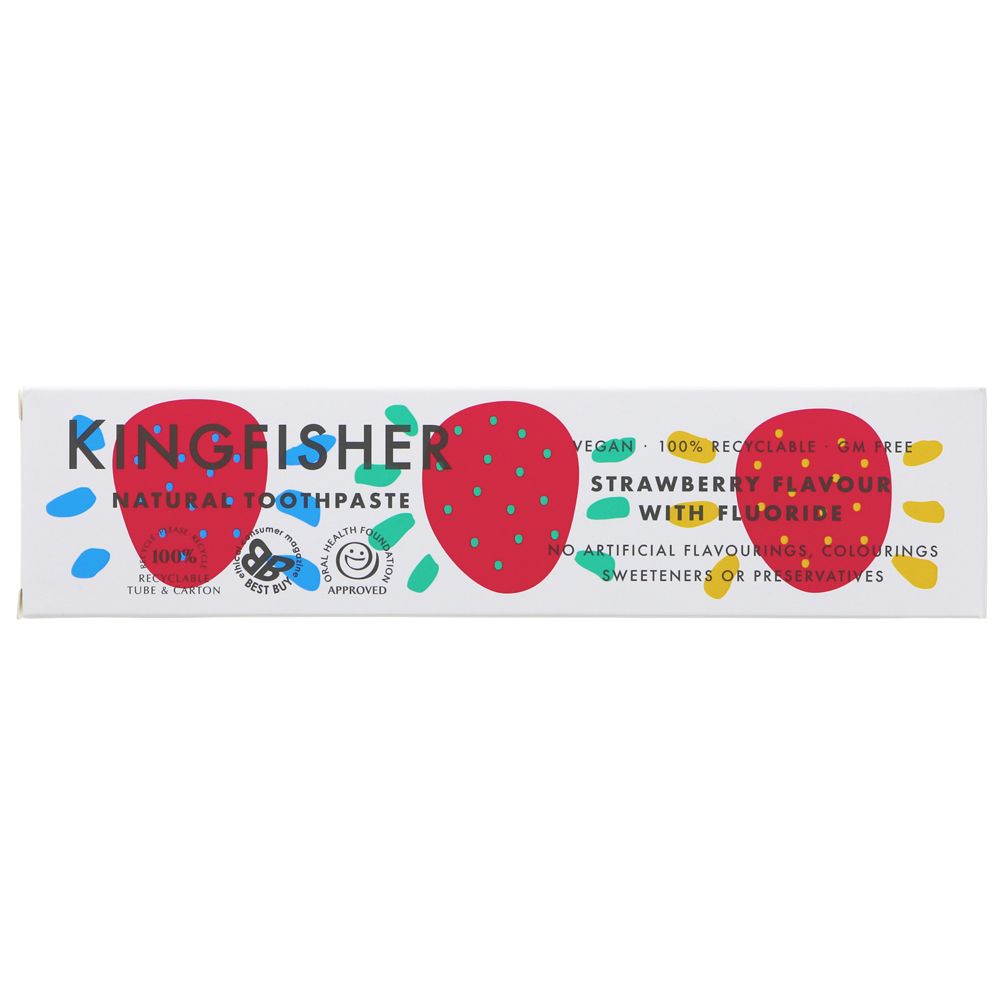 Toothpaste Strawberry with Fluoride 100ml - Kingfisher - Toothpaste - Kingfisher