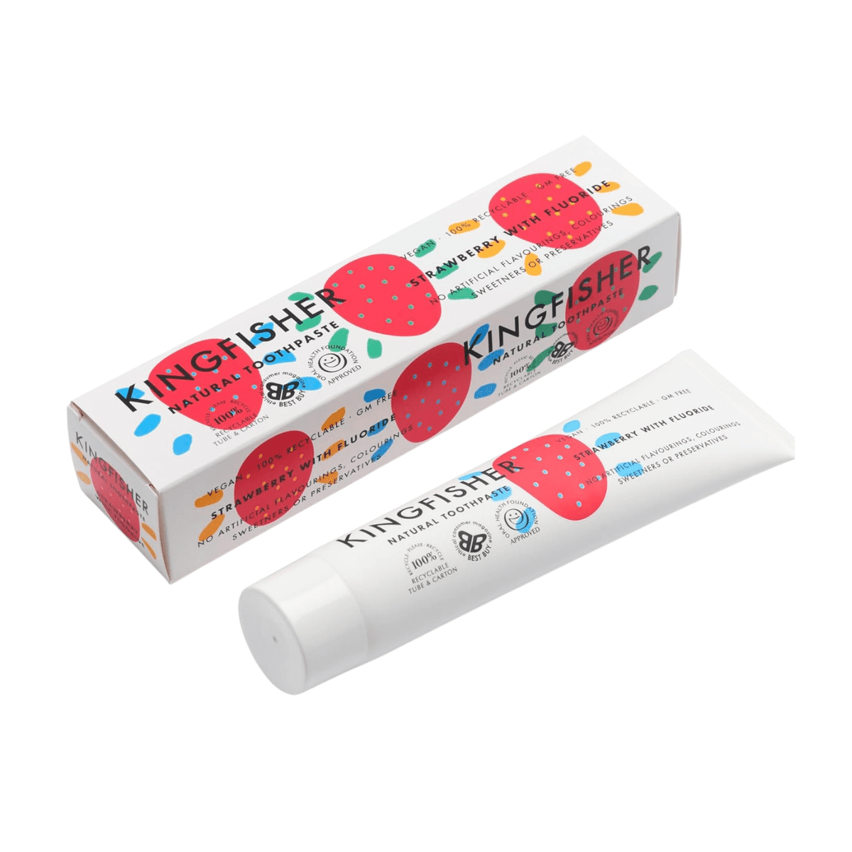 Toothpaste Strawberry with Fluoride 100ml - Kingfisher - Toothpaste - Kingfisher