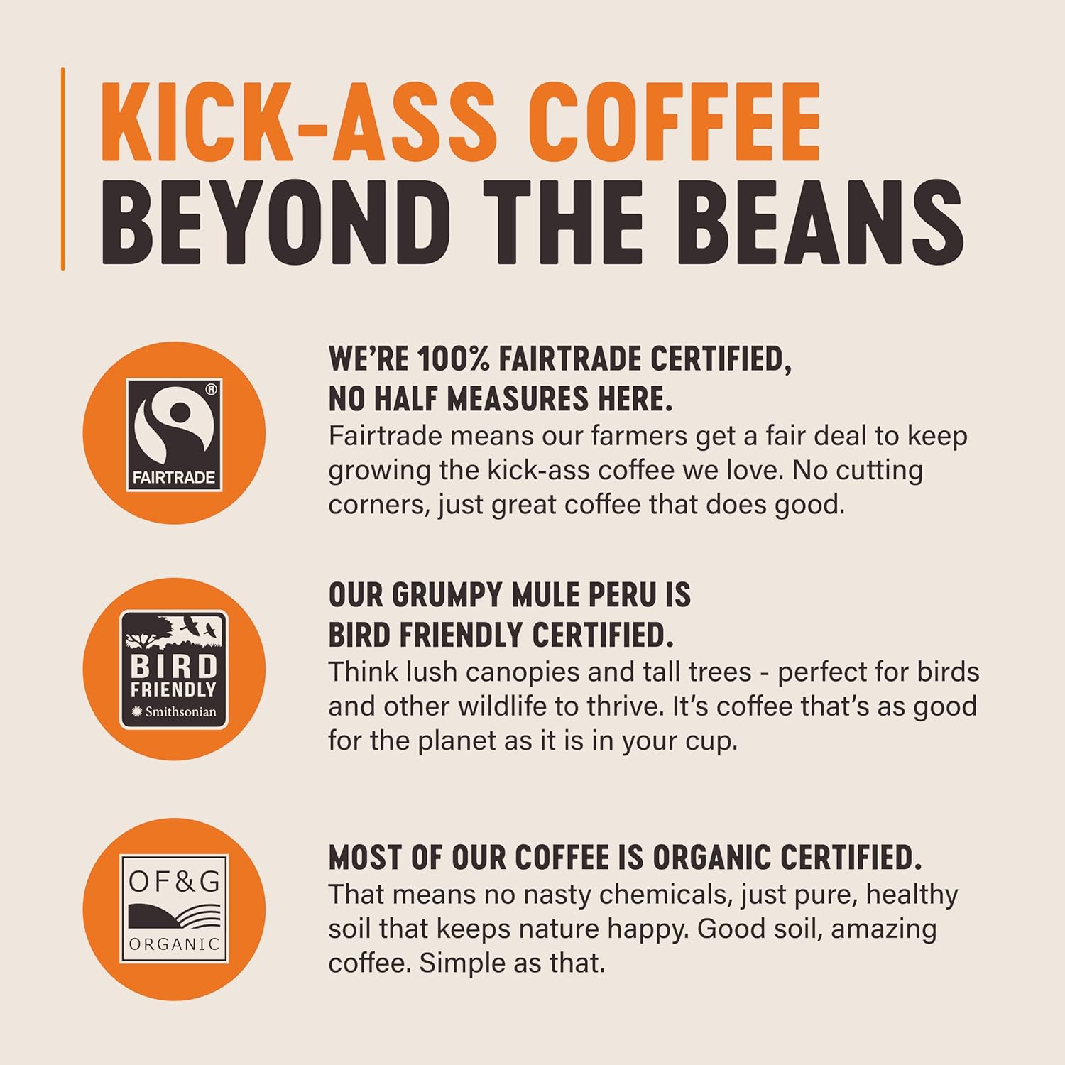 Top Notch Organic Blend Whole Bean 1kg - Grumpy Mule Coffee - Coffee Beans & Ground Coffee - Eco Natural Products