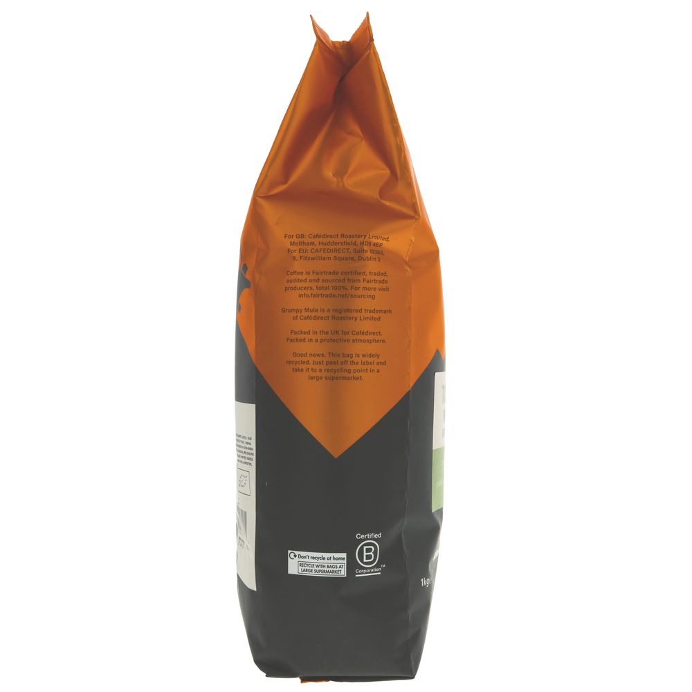 Top Notch Organic Blend Whole Bean 1kg - Grumpy Mule Coffee - Coffee Beans & Ground Coffee - Eco Natural Products