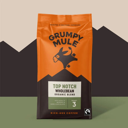 Top Notch Organic Blend Whole Bean 200g - Grumpy Mule Coffee - Coffee Beans & Ground Coffee - Eco Natural Products