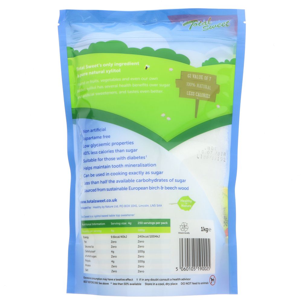 Total Sweet Xylitol Natural Sugar Alternative 1000g - Total Sweet - Sweetener - Eco Natural Products