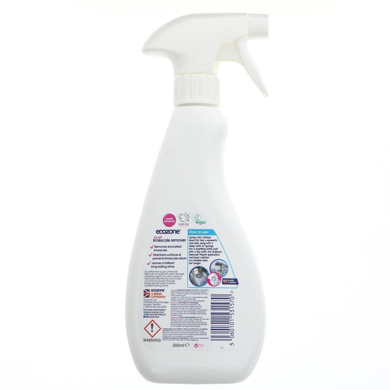 Tough Limescale Remover Spray 500ml - Ecozone - Eco Natural Products