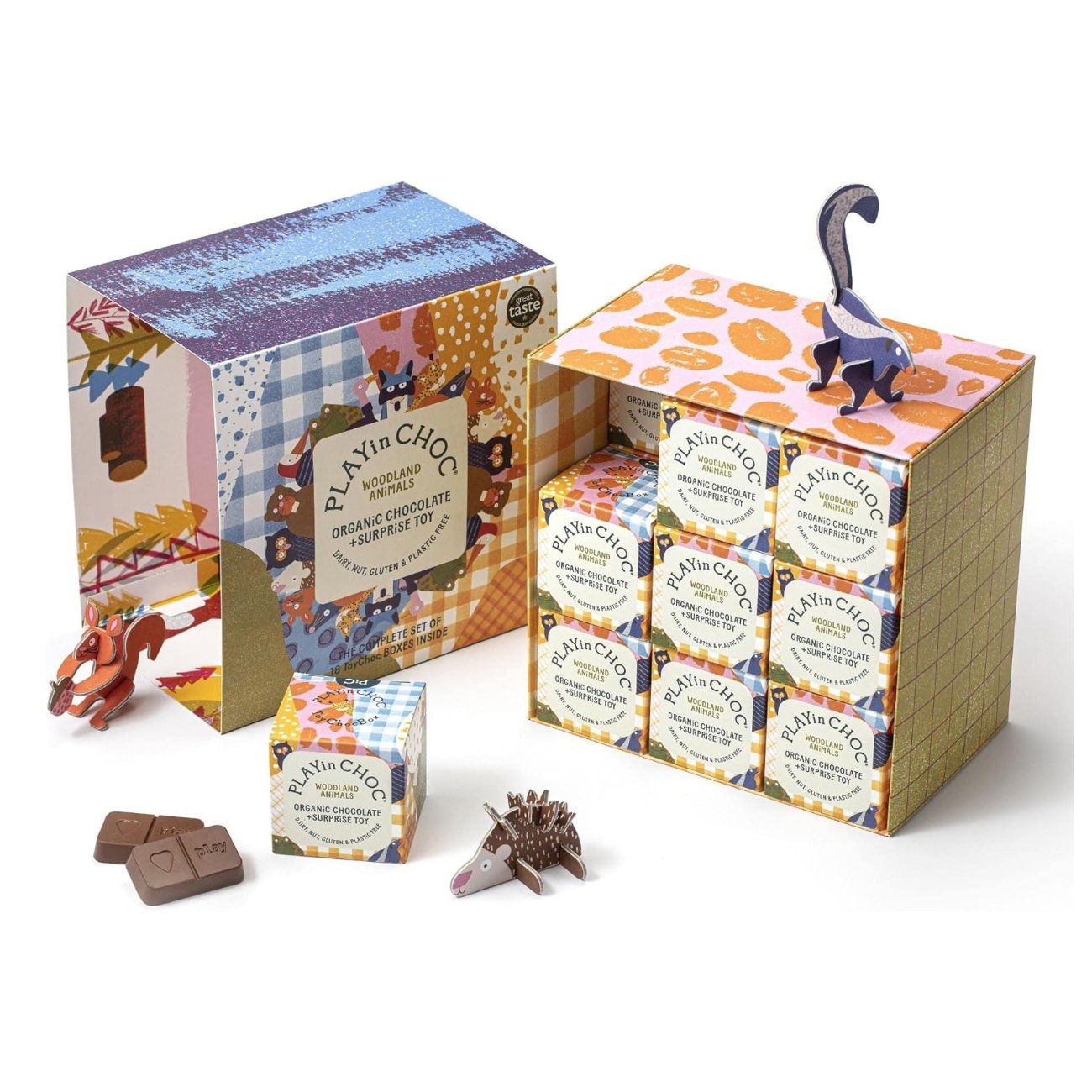 ToyChoc Box Woodland Animals 50g [BLACK FRIDAY] - Eco Natural Products - PLAYin Choc - Chocolate gift