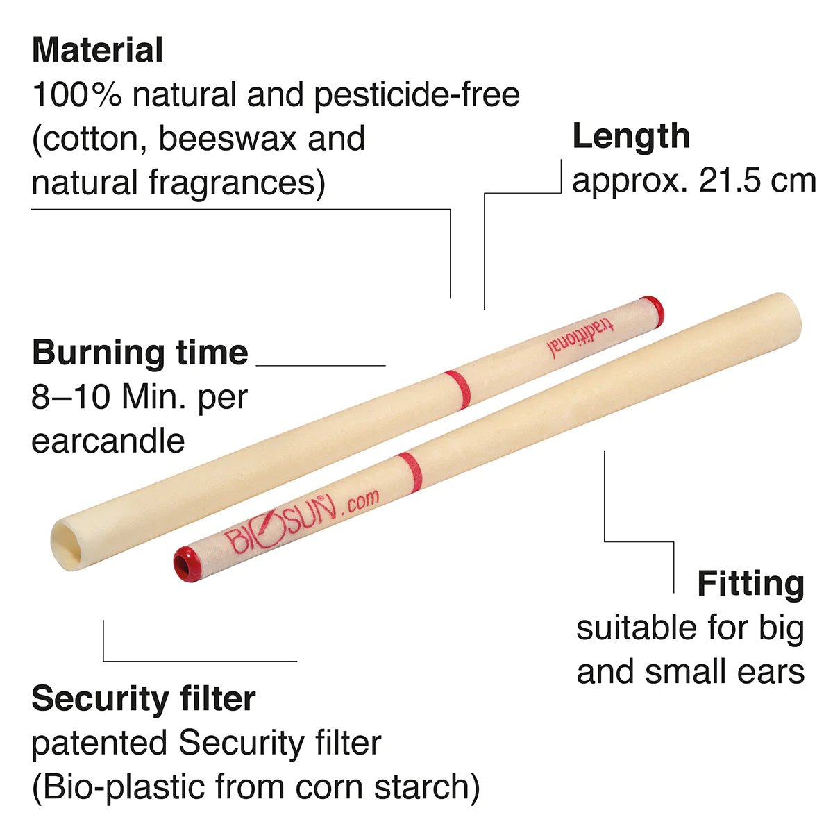 Traditional Ear Candles 3 Pair - Biosun - Ear Candles - Eco Natural Products