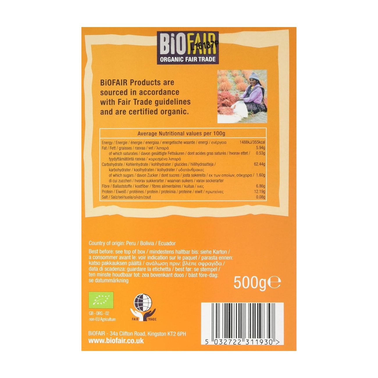 Tri - Colore Quinoa Grain 500g - Biofair - Quinoa - Eco Natural Products