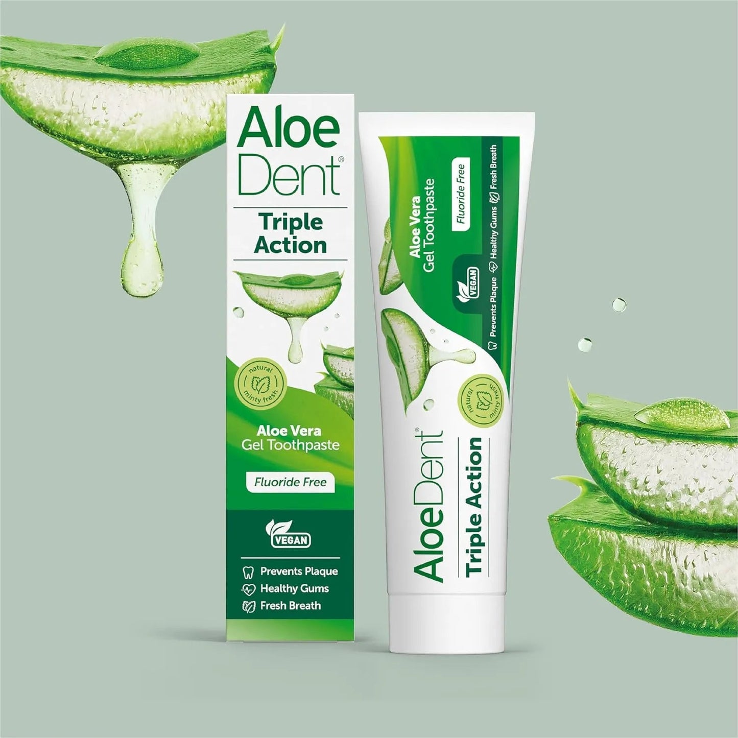 Triple Action Toothpaste Aloe Vera & Tea Tree 100ml - Aloe Dent - Toothpaste - Aloe Dent