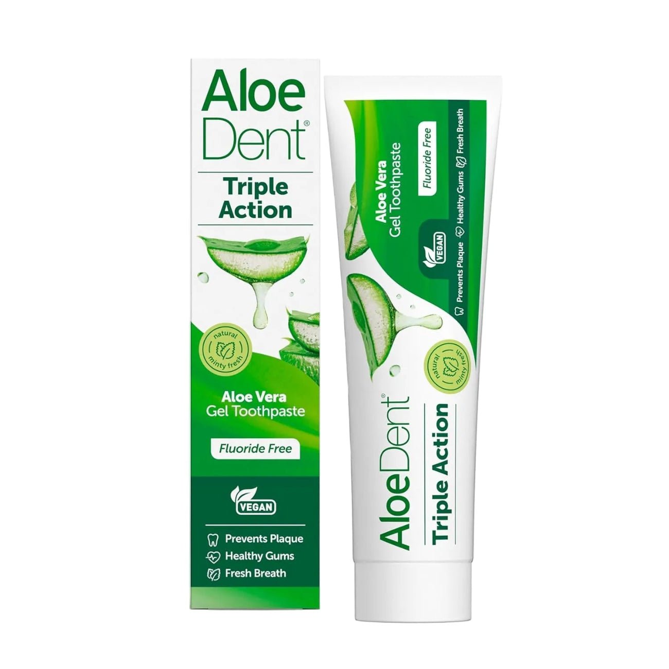 Triple Action Toothpaste Aloe Vera & Tea Tree 100ml - Aloe Dent - Toothpaste - Aloe Dent