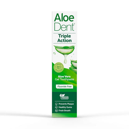 Triple Action Toothpaste Aloe Vera & Tea Tree 100ml - Aloe Dent - Toothpaste - Aloe Dent