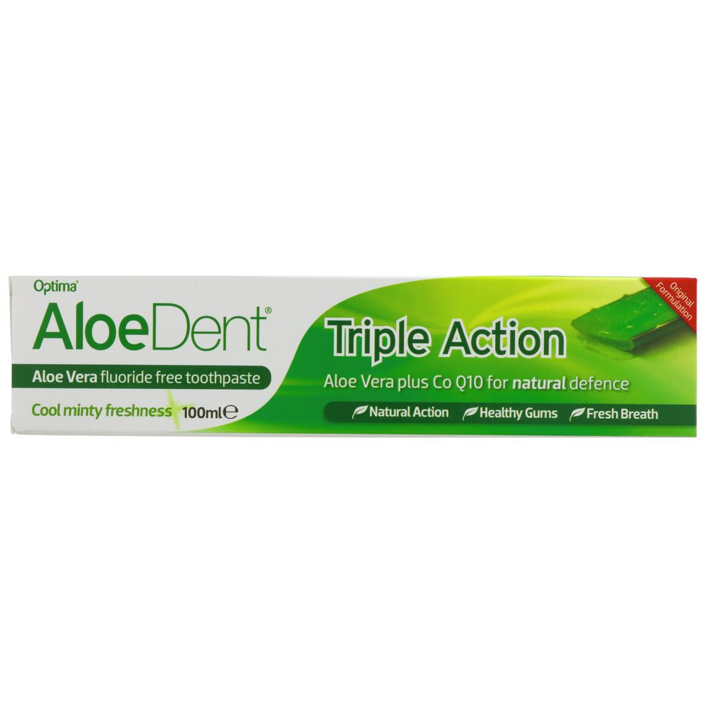 Triple Action Toothpaste Aloe Vera & Tea Tree 100ml - Aloe Dent - Toothpaste - Eco Natural Products