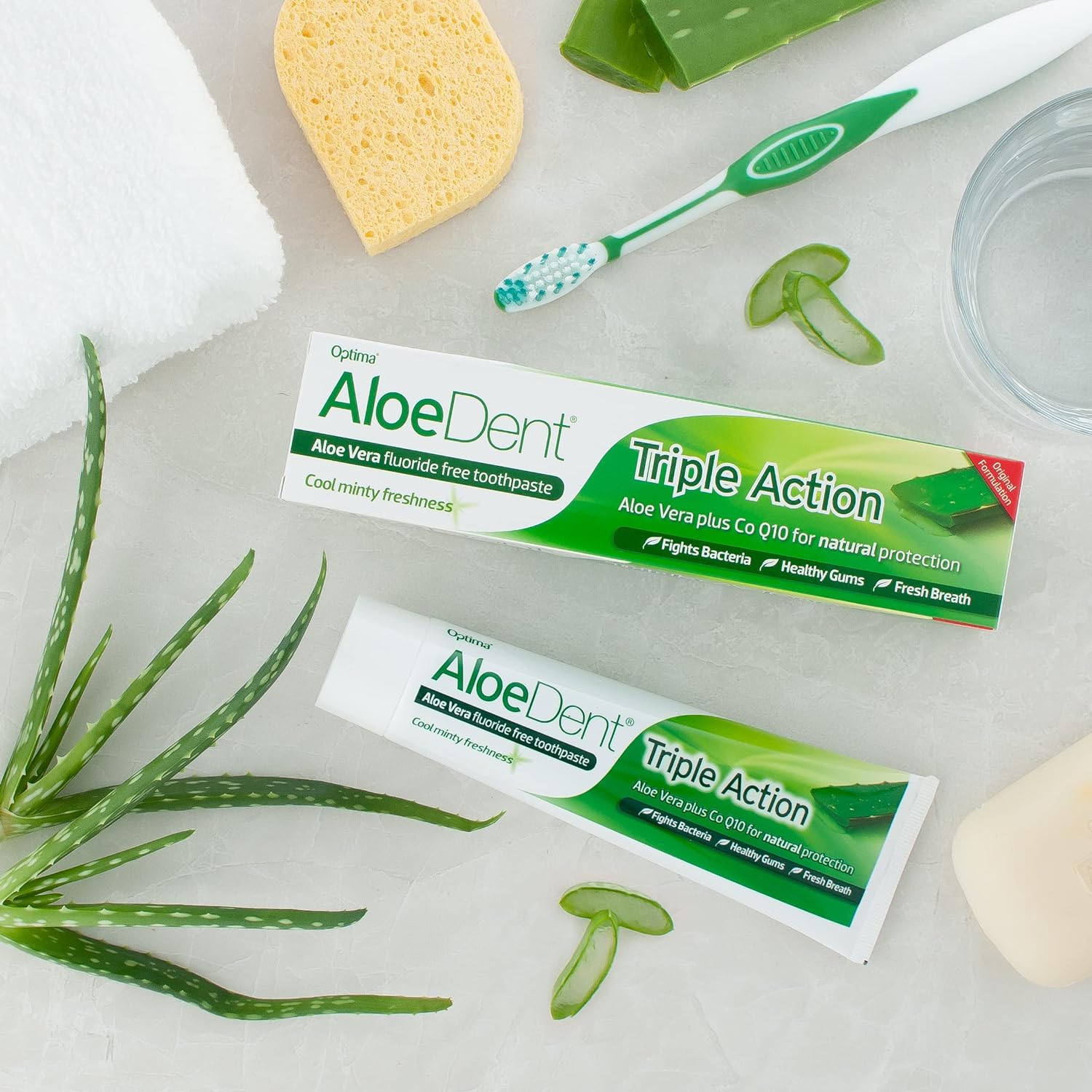 Triple Action Toothpaste Aloe Vera & Tea Tree 100ml - Aloe Dent - Toothpaste - Eco Natural Products