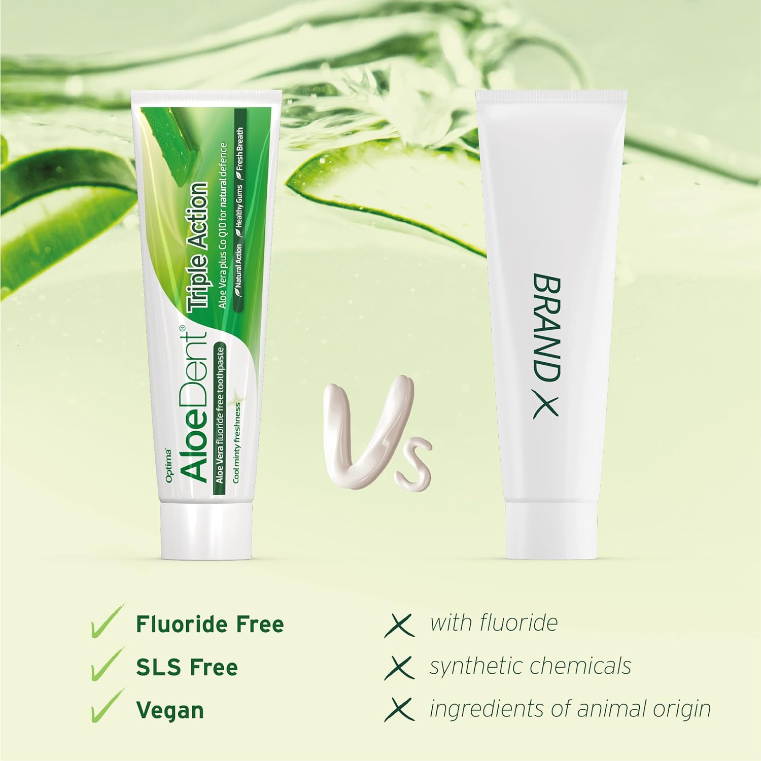 Triple Action Toothpaste Aloe Vera & Tea Tree 100ml - Aloe Dent - Toothpaste - Eco Natural Products