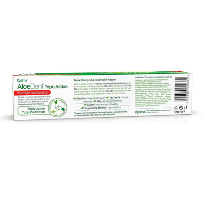 Triple Action Toothpaste With Fluoride 100ml - Aloe Dent - Toothpaste - Eco Natural Products
