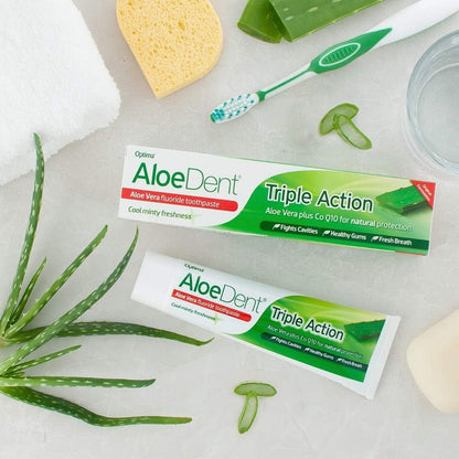 Triple Action Toothpaste With Fluoride 100ml - Aloe Dent - Toothpaste - Eco Natural Products