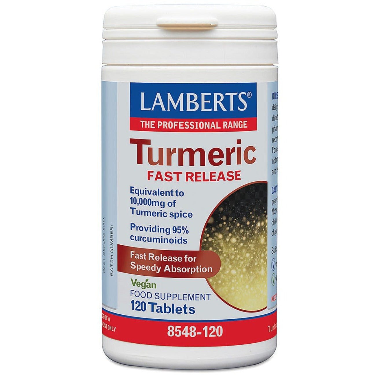 Turmeric Fast Release 120 Tablets - Lamberts - Food Supplement - Eco Natural Products