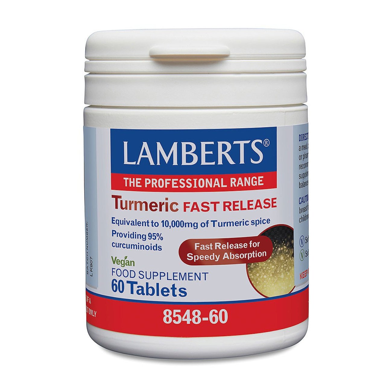 Turmeric Fast Release 60 Tablets - Lamberts - Food Supplement - Eco Natural Products
