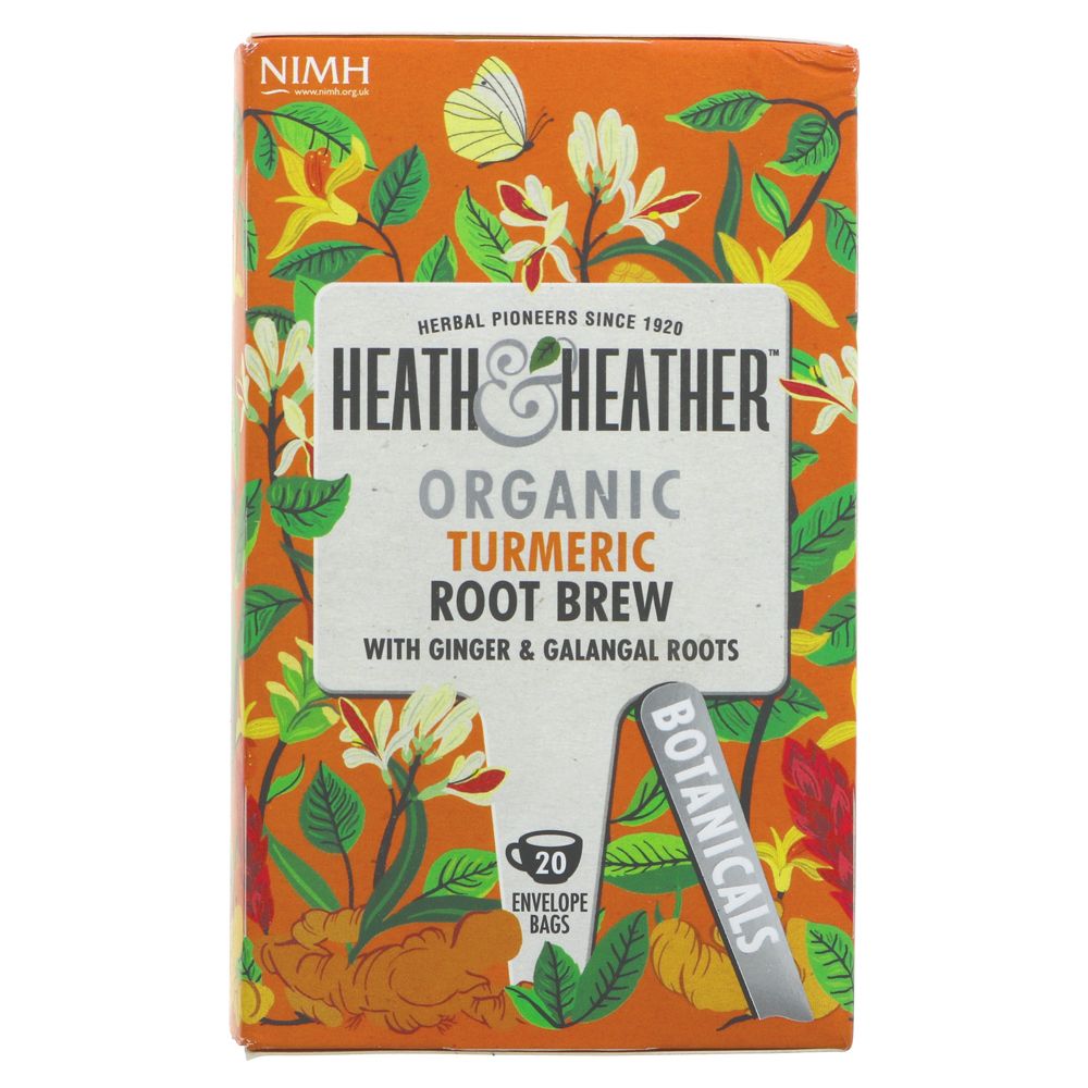 Turmeric Root Brew Botanical Infusion 20 Bags - Heath & Heather - Herbal infusion - Eco Natural Products