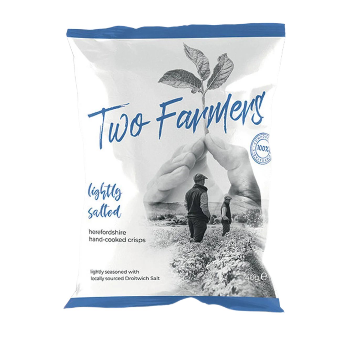 Two Farmers Natural Lightly Salted Crisps 150g Plastic Free! BBE 13.05.2024 - Eco Natural Products - Two Farmers - Potatoe Crisps