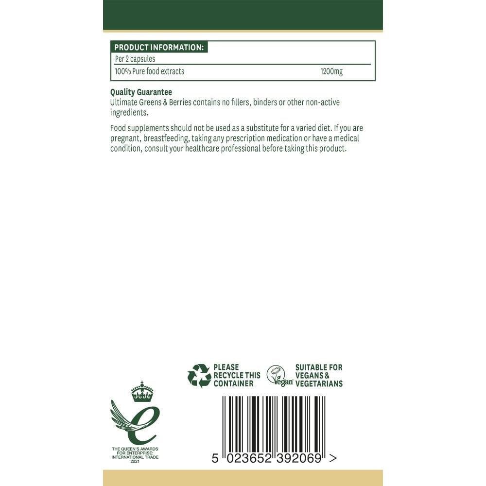 Ultimate Greens & Berries 60 Capsules - Natures Aid - food supplement - Natures Aid
