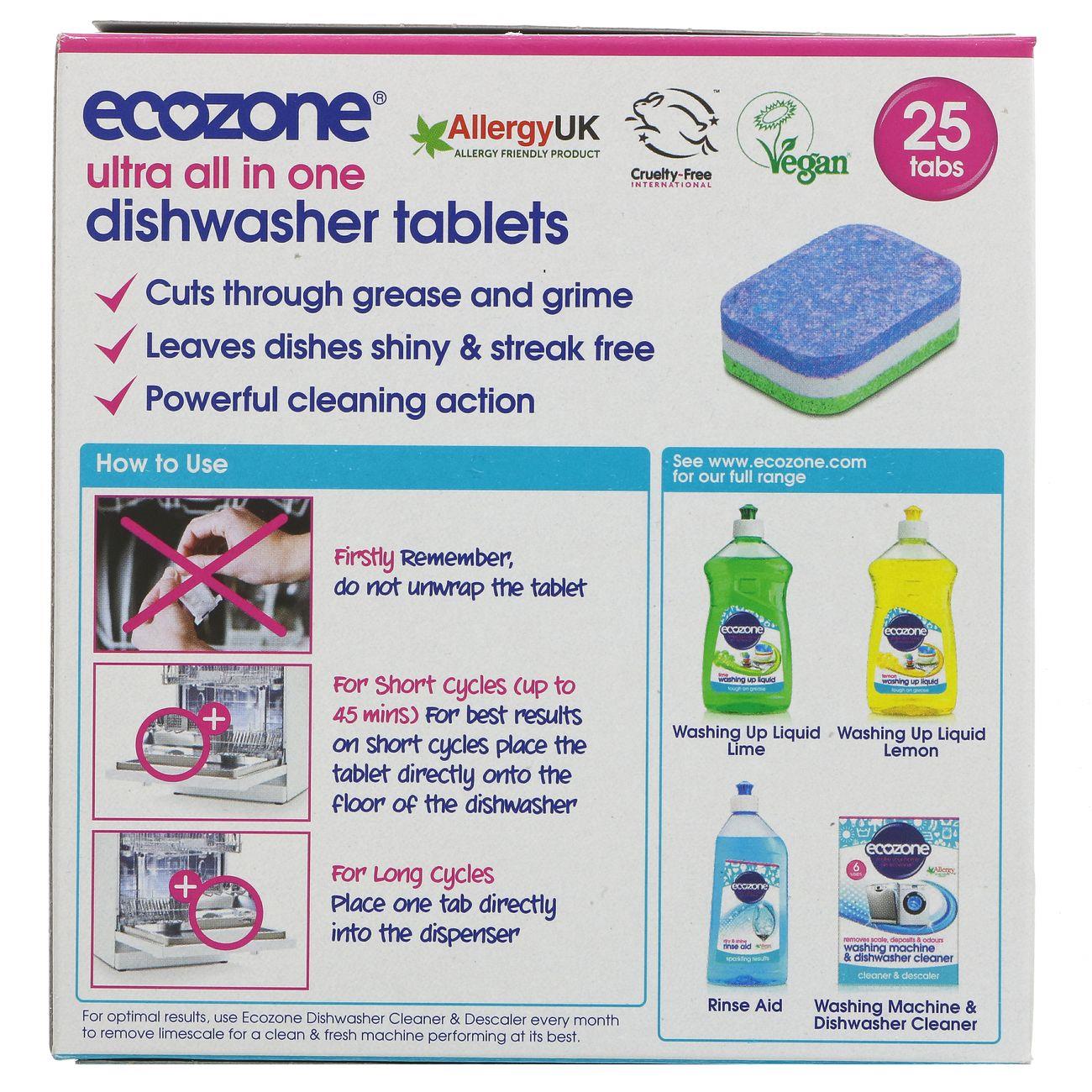 Ultra Dishwasher 25 Tablets - Ecozone - Eco Natural Products