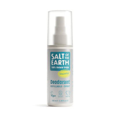 Unisex Deodorant Spray Unscented 100ml - Salt Of the Earth - Deodorants - Salt Of the Earth